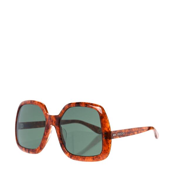 Gucci GG Squared Frame GG0625S Glasses in Havana Brown Oversized Sunglasses - Picture 2 of 7